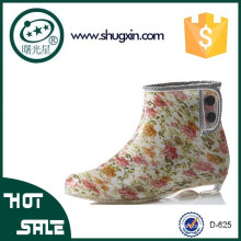 Botas de lluvia nuevas mujeres cortas zapatos impermeables mujeres niñas suela de goma D-625